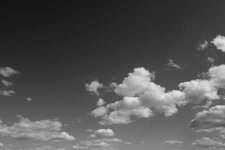 black and white clouds and skyの写真素材