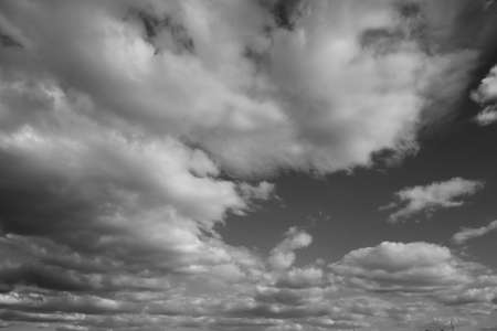 black and white clouds and sky