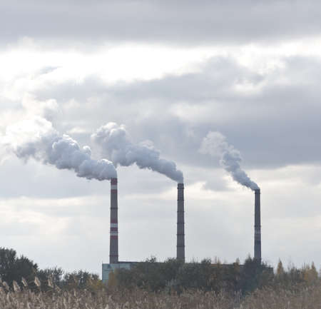 smoking chimneyの写真素材