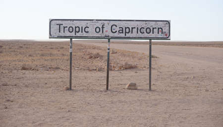 Tropic of Capricorn, road signの写真素材