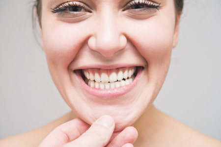 checking the teeth
