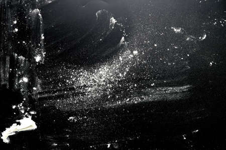 white powder on black backgroundの写真素材