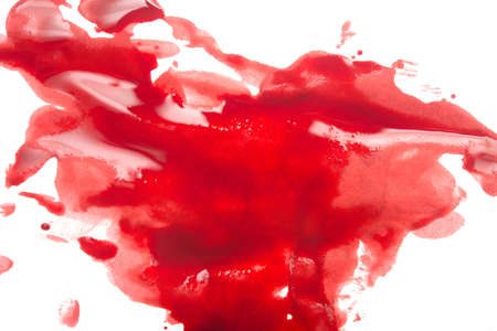 blood isolated on white backgroundの写真素材