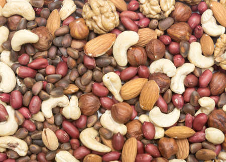 Mixed nuts backgroundの写真素材