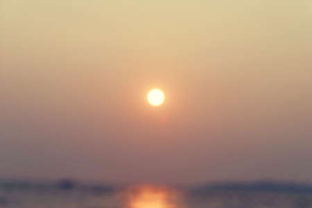 Blurred sea sunset, abstract backgroundの写真素材