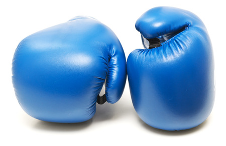 Boxing gloves isolated on white backgroundの写真素材