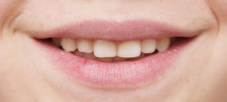 Close up shot of happy smile