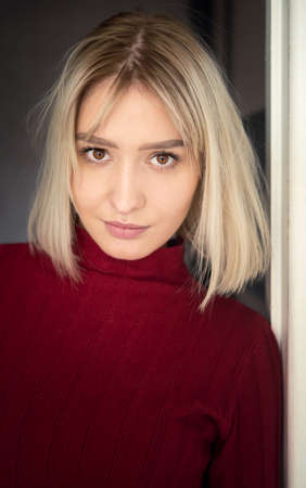 Portrait a young beautiful woman