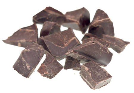 Broken chocolate isolated on white