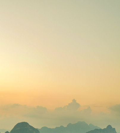 Beautiful sky background with mountainsの写真素材