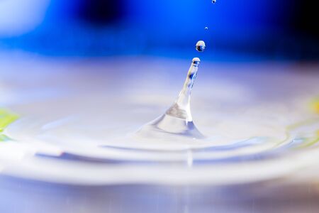 The  blue   drops of water