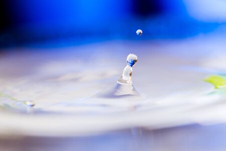 The  blue   drops of water