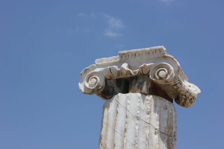 one Roman Column and the oval forum in the backgroundの写真素材