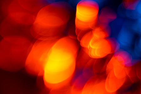 Photo of bokeh lights on black background
