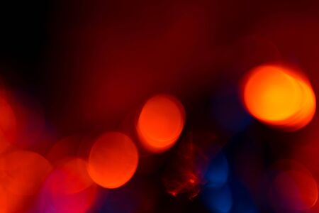 Photo of bokeh lights on black background