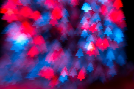 Christmas three bokeh from small light bulbの写真素材