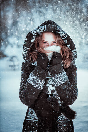Winter girlの写真素材
