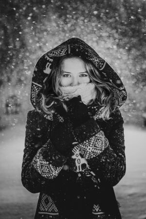 Winter girlの写真素材
