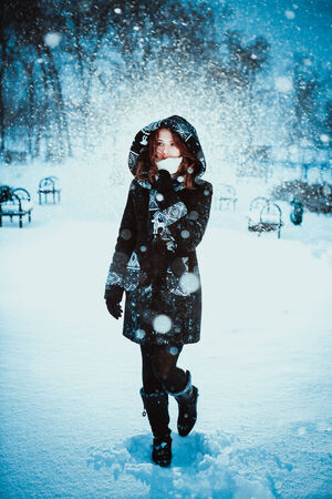 Winter girlの写真素材