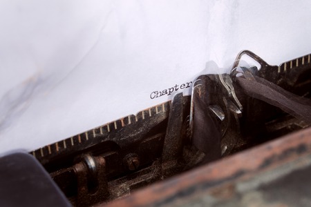 &quot;chapter one&quot; written on a typewriterの写真素材