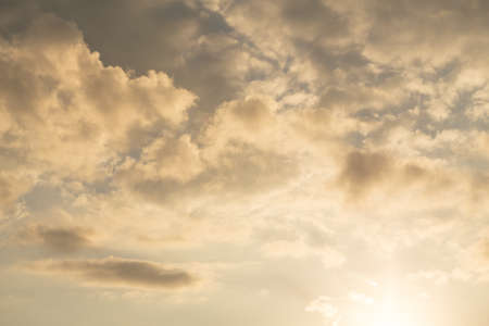Sunset. blue sky and clouds.の写真素材