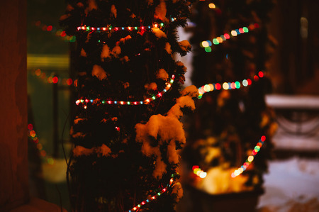 The Street in City Market christmas  decorationの写真素材