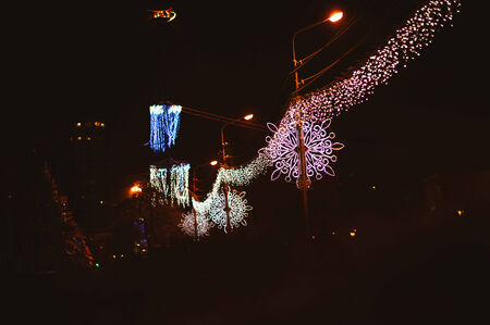 The Street in City Market christmas  decorationの写真素材