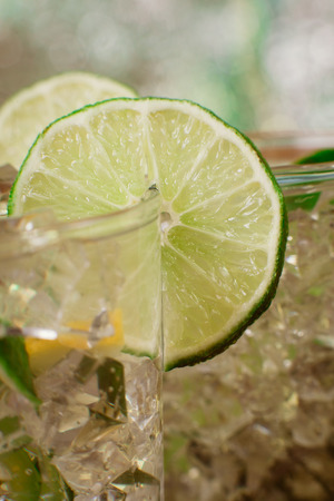 Mint and lime refreshing summer  cocktailsの写真素材