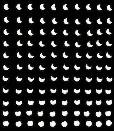 collage partial eclipseの写真素材