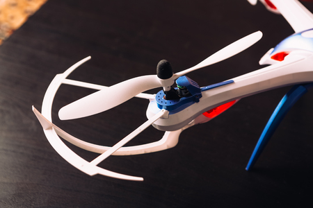 close-up of the rotor  unmanned aircraft propeller blade quadrocopterの写真素材
