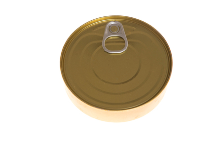 close can  of sprats on a isolated backgroundの写真素材