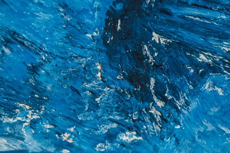 abstract blue paint strokes on the backgroundの写真素材