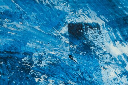 abstract blue paint strokes on the backgroundの写真素材