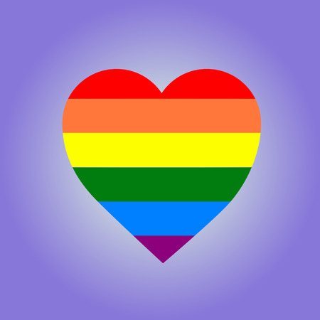 rainbow heart, lgbt community sign on light backgroundのイラスト素材