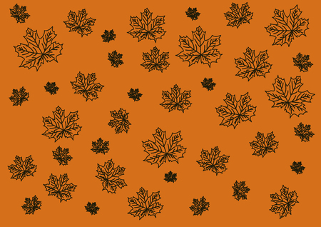 maple leaves in a mess on a light background.のイラスト素材