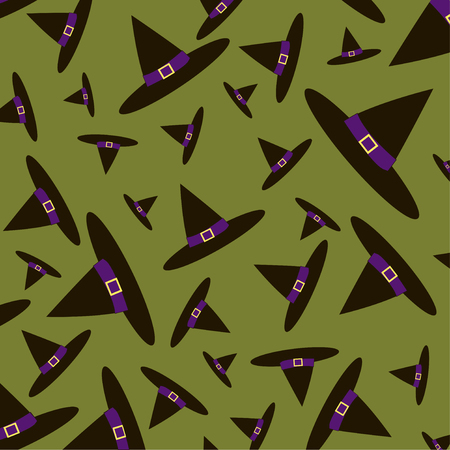 witch hat halloween on dark green background.のイラスト素材