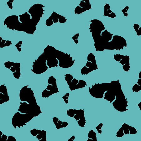 dark bats on a blue background.のイラスト素材