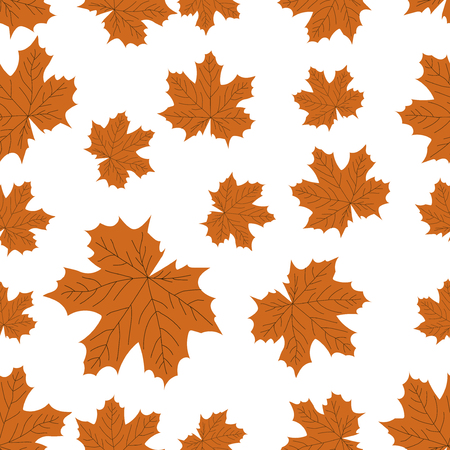 Autumn leaves seamless pattern background.のイラスト素材