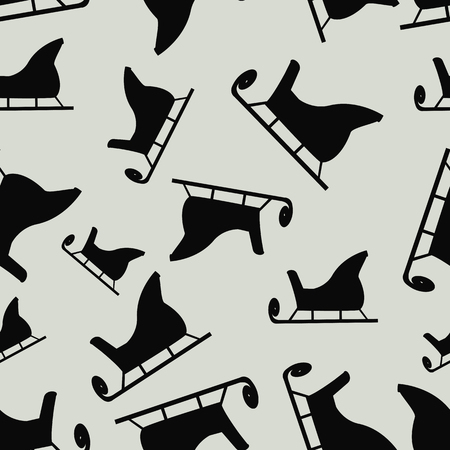 Sledge of Santa seamless on light backgroundのイラスト素材