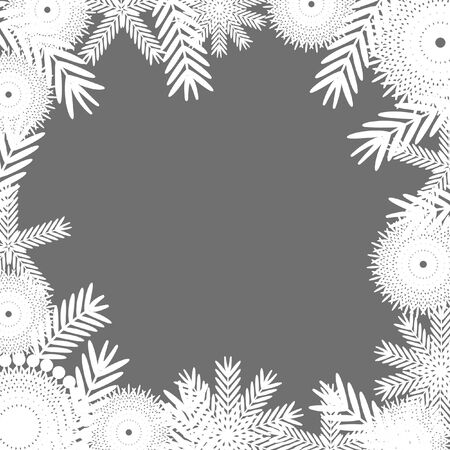 White snowflakes on blue background.の写真素材