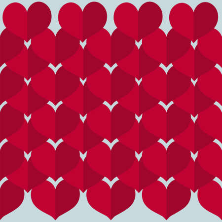 Two-colored hearts for Valentines Day on a blue backgroundのイラスト素材