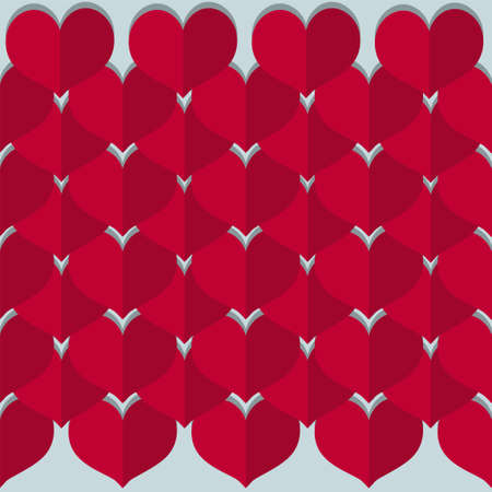 Two-colored hearts for Valentine's Day on a blue background.のイラスト素材