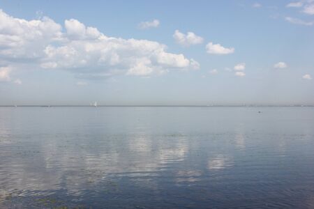 Summer landscape Gulf of Finland near Peterhofの写真素材