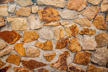 large masonry granite yellow orange grayの写真素材