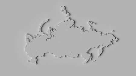3d map of Russian Federationの写真素材