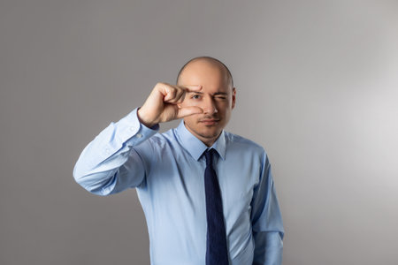 office man keep something in the handの写真素材