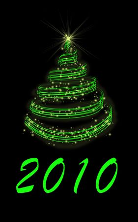 Abstract illustration of new-year fir-treeの写真素材