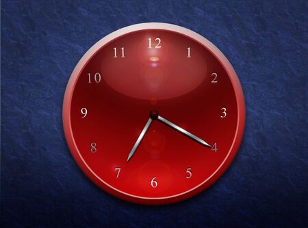 Illustration of a wall clock on a white background