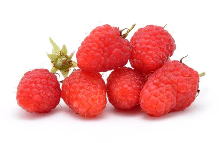 Picture of berries of raspberry on a white background
