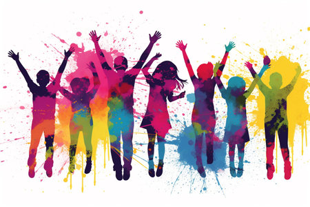 International youth day, Young people building the world, Youth commitment to global action, Building Better World: Partnering with Youth, youth activities for sustainable development. Generative AIの素材